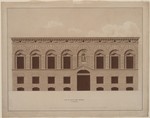 Mantua, Bauaufnahme (?) des Hauses von Giulio Pippi Romano, Aufriß