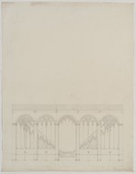 Pisa, Camposanto, perspektivische Ansicht nach A. H. V. Grandjean de Montigny (Nachzeichnung)