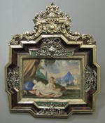 Venus und Amor, Sechs Miniaturen mit Szenen nach Ovid in Zierrahmen