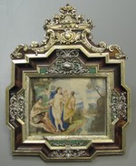 Frauen beim Baden, Sechs Miniaturen mit Szenen nach Ovid in Zierrahmen