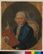 Porträt eines Mannes mit Zeichenmappe