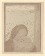 Frau mit Kind am Fenster