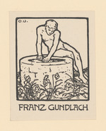 Exlibris Franz Gundlach II (Knabe am Brunnen)
