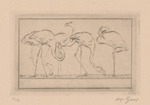 Flamingos, Blatt aus der Folge "Trinkende Tiere"