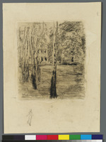 Birken im Wanseegarten, verso: Liebespaar