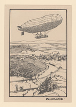 Zeppelin über Landschaft