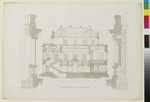 Kassel, Ständehaus, Querschnitt, aus: Architectonische Entwürfe, Lieferung I., Blatt 7