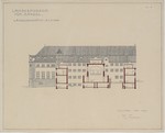 Kassel, Hessisches Landesmuseum, Entwurf Mai 1909, Längsschnitt
