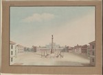 Kassel, Entwurf zum Konstitutionsdenkmal, perspektivische Ansicht