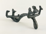 fragmentierte, bronzene Tierkopffibel mit Armbrustkonstruktion