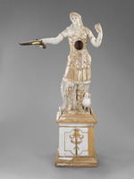 Automat in Form einer Minerva-Skulptur (Käthe) mit Pistole