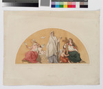 Kassel, Gemäldegalerie (Neue Galerie), Entwurf der Lünette für Raffael mit Darstellungen der Anmut, Keuschheit und Religion