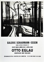 Plakat Galerie Schaumann in Essen: Otto Eglau, Graphiken und Ölbilder