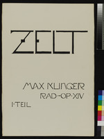 Zelt, Opus XIV, 1. Teil, Titelblatt (Entwurf)