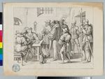 Konradin von Schwaben und Friedrich I. von Baden vernehmen beim Schachspiel ihr Todesurteil