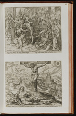 125 | Portement de croix; en bas: Ecce crucis gravide. Etc. / Un Christ au croix; en bas: Sufficit hanc unus etc.