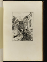 Stadtansicht mit dem Fluss Bièvre, dem Haus von Jean de Jullienne links und der Tapisserie-Manufaktur rechts
