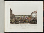 Leopold II. mit dem Schwert des Heiligen Stephan am 15. November 1790 auf dem Königsberger Platz