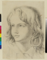 Porträt eines Jungen mit gelocktem Haar