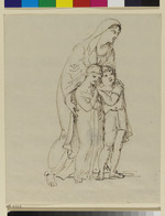 Frau mit zwei Kindern in antikischem Gewand (Medea ?)