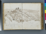 Landschaft mit Burgruine auf Berg (siehe auch GS 1441-37)