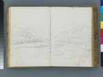 verso: Flußlandschaft mit Bergen (siehe auch GS 1441-43)