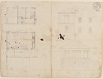 Entwurf für einen Anbau an ein Wohnhaus (recto); perspektivische Konstruktionsübungen (verso)