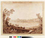 Der See von Bracciano mit Anguillara
