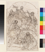 Entwurf für ein Altarblatt mit mehreren Heiligen; rückseitig skizzenhafte Darstellung der Madonna von Loreto