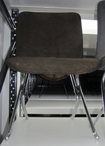 Bode-Stuhl mit Stahlrohr, braun
