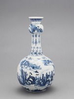 Vase mit gekröpftem Hals und chinesischem Dekor