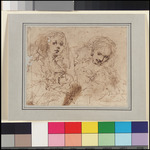 Studien zu einer Madonna mit Kind, rückseitig verschiedene Figurenskizzen