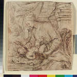 Hl. Familie; rückseitig Skizze einer Susanna im Bade
