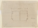 Kassel, Chattenburg, Entwurf zur Grundsteininschrift (recto); Skizze des Grundsteins (verso)