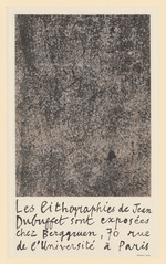 Les lithographies de Jean Dubuffet