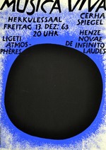Plakat Musica viva 13.12.63 blau, schwarz