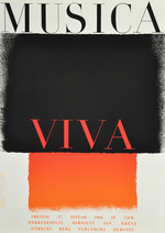 Plakat Musica viva 17.1.64 rot/schwarz