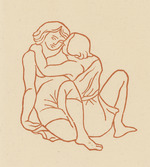 Chloé embrasse Daphnis, Blatt der Folge "Daphnis und Chloé"