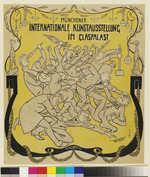Karikaturentwurf: "Münchener Internationale Kunstausstellung im Glaspalast"