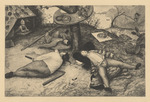 Pieter Breughel, Schlaraffenland, aus "Zeitschrift für bildende Kunst"