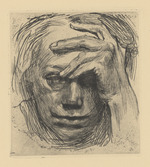 Selbstbildnis mit der Hand an der Stirn, aus "Zeitschrift für bildende Kunst"