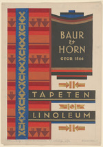 Entwurf für Bauer und Horn, Tapeten und Linoleum