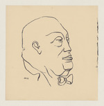 Bildnis eines kahlköpfigen Mannes im Profil