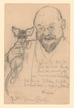 Postkarte, Thielmann mit Hund Nero