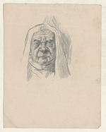 Porträtstudie, weiblich (nach Rembrandt?); verso: Szenen mit Soldatentransport und dem Abschied von den Daheimbleibenden