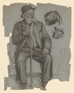 Porträtstudien eines sitzenden Herrn, Detailstudien der Hände