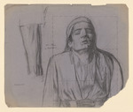 Figurenstudie und Armstudie; verso: Porträtstudie eines alten Mannes im Profil