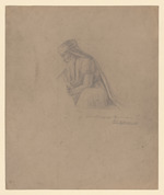 Studie zum barmherzigen Samariter; verso: Porträt Martha