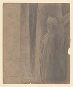 Indianerfigur im Profil; verso: Orientale (Kopie nach Rembrandt?)