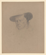 Porträt, männlich; verso: Figurenstudie Brustbild eines Orientalen